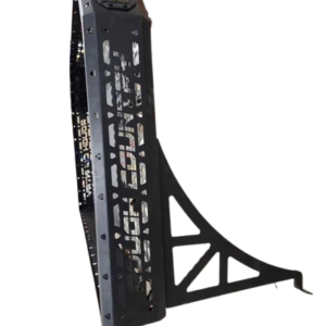 Can-Am Defender storage rack with LED light mounted on Defender HD10 — heavy-duty steel cargo rack with integrated LED light bar